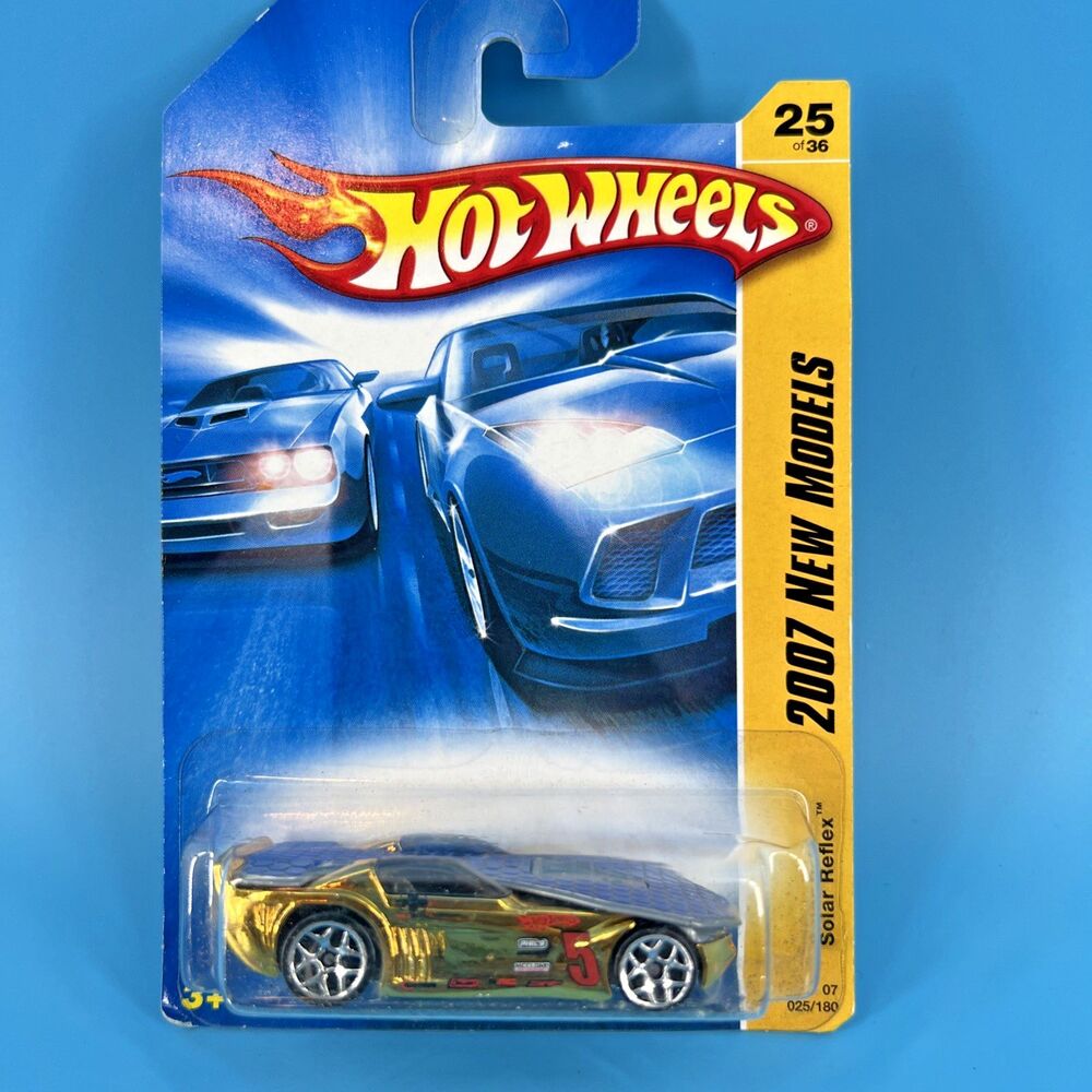 Hot Wheels 2007 New Models - SOLAR REFLEX #25 - Gold Chrome, Y5 Wheels